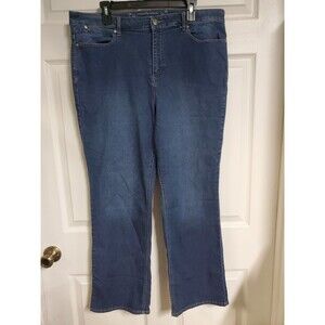 Christopher and Banks Jeans Size 16 Short Classic Fit Straight Medium Dark Wash